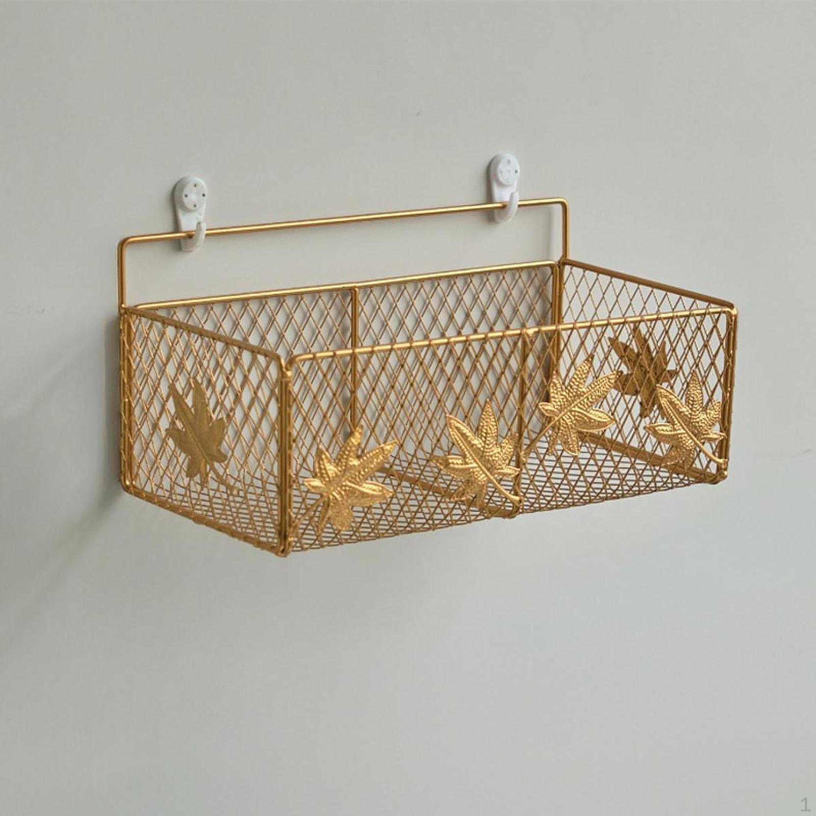 

Подвесная настенная корзина для душа, полка для ванной комнаты, роскошная сетчатая декоративная полка для ресторана