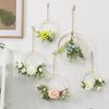 Artificial Flower Wreath, Sustainable Hanging Ornaments, with Elegant Flower Decorations for Bedroom Living Room Balcony Cafe Nursery