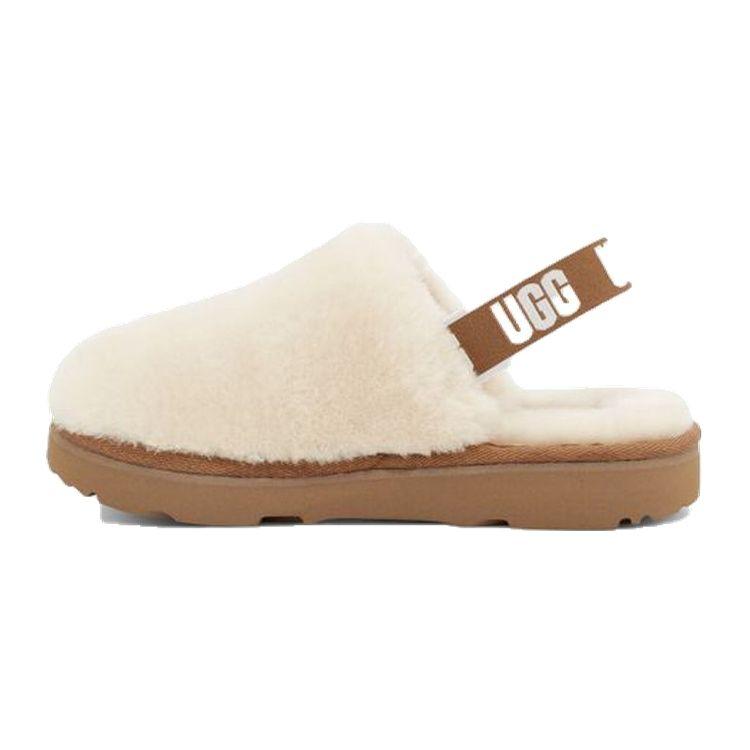 

UGG Fluff Yeah Простые повседневные модные тапочки Детские тапочки Off-White 1123633K-NAT 33.5