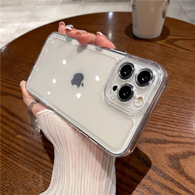 Transaprent Acrylic Soft Phone Case For Iphone 13 Pro Max 11 12 Xs Max X Xr 7 8 Plus 13pro 11 Shockproof Bumper Clear Back Cover
