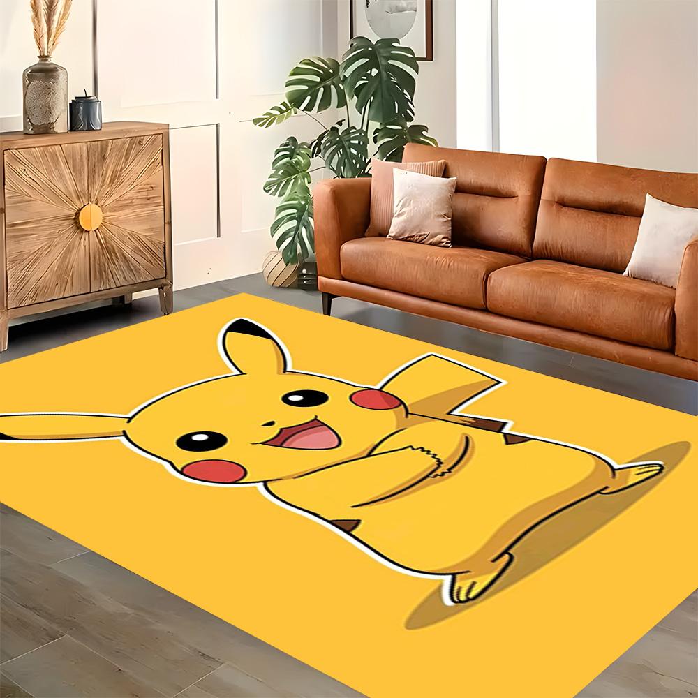 Pikachu Adventure Begins rug for living rooms, bedrooms, home décor, and as gifts.
