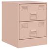 Nightstands 2 pcs Pink 34.5 x 39 x 44 cm Steel
