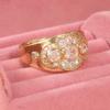 Vintage Style Bright Cubic Zirconia Rings able Commuter Rings For Parties Weddings Zirconia Engagement