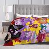 Cuphead Cartoon Flannel Blanket  Soft Throw Blanket For Home Decor Travel Office Fluffy Bedspread Sofa Bed Cover