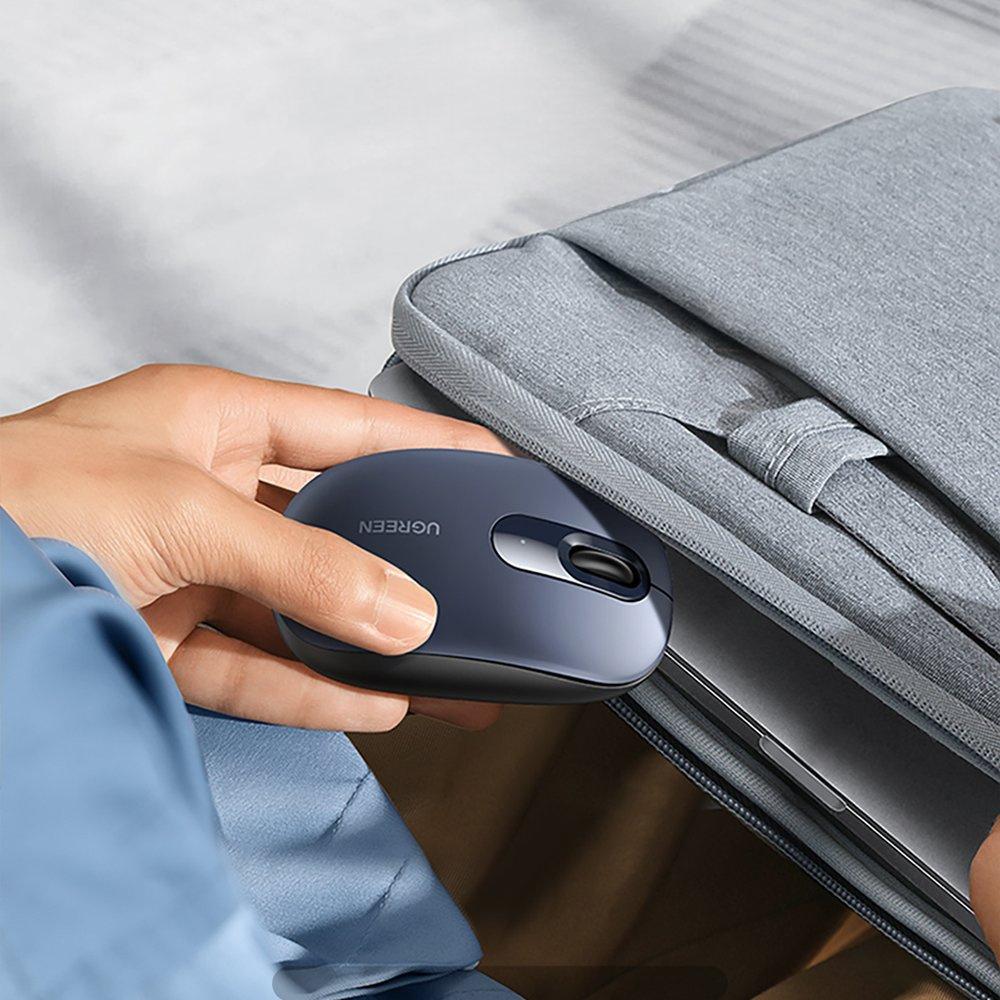 Ugreen MU105 Ergonomisk Trådløs Mus, 2,4 GHz med USB-tilkobling - Elegant Marineblå Finish