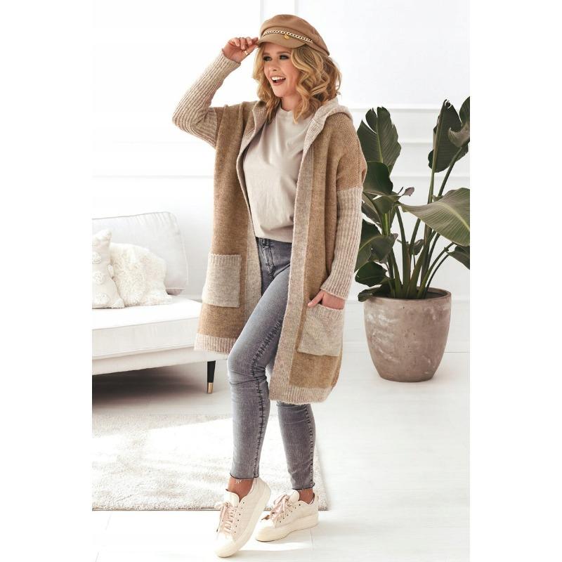 Φθινοπωρινή και Χειμερινή Γυναικεία Πλεκτή Ζακέτα Άνετο Χαλαρό Μήκος Μέσης Πουλόβερ