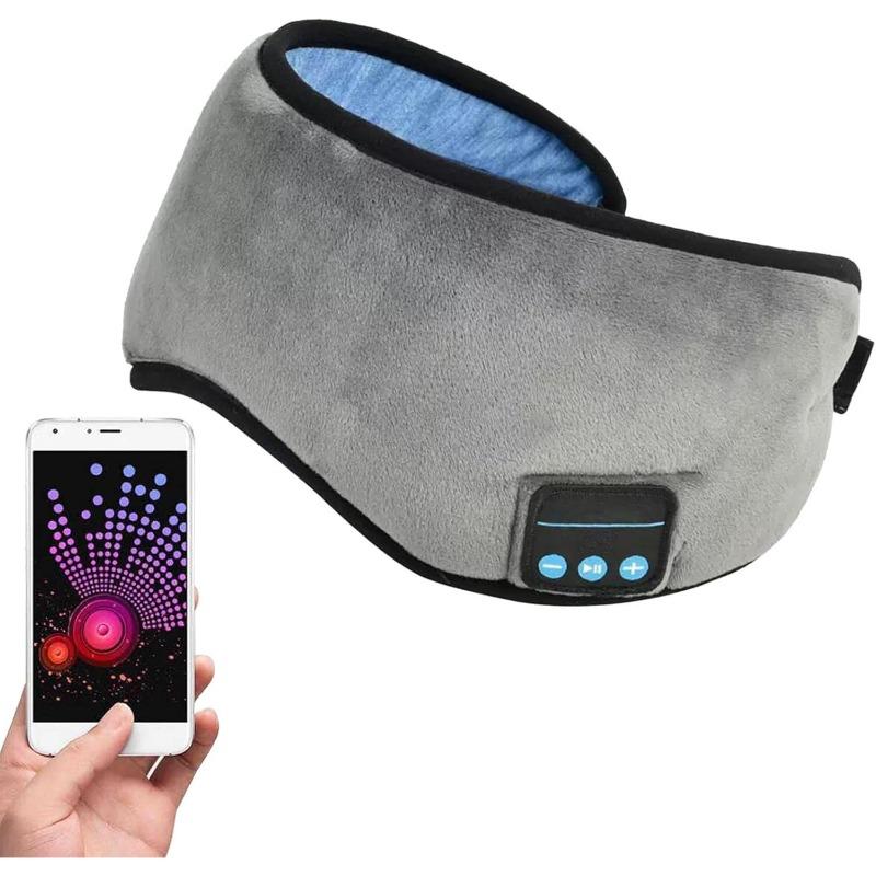 Maschera per Occhi Bluetooth Maschera per Occhi da Sonno con Cinturino Regolabile e Cuffie per Chi Dorme su un Lato Viaggio Yoga