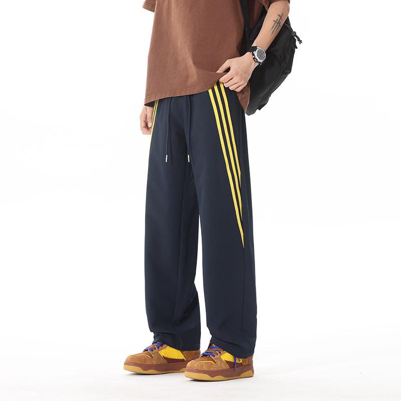 

Мужские весенне-летние новые повседневные брюки для пары, уличные спортивные свободные брюки с широкими штанинами и драпировкой, прямые брюки для мужчин 3XL