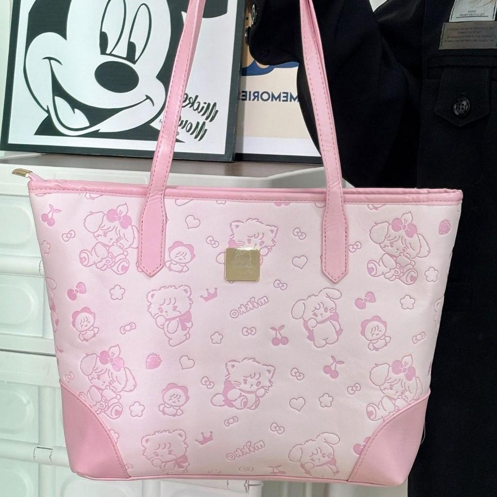 Simoda 2024 Pink Shoulder Tote: Fashionable Autumn/Winter Work Bag