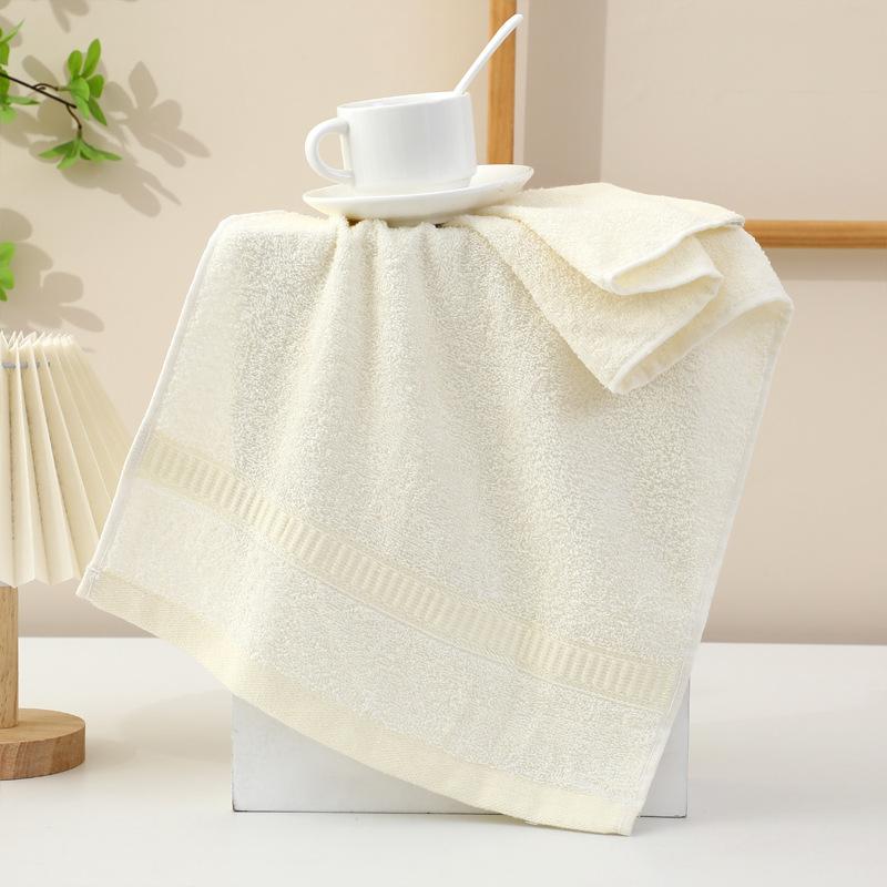 Pure Cotton Towel Household Plain Color Hand Towel Absorbent Adult Face Towel