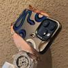 Trendy Blue Gold Snake Case for iPhone 14Pro/15ProMax/16Pro/17.