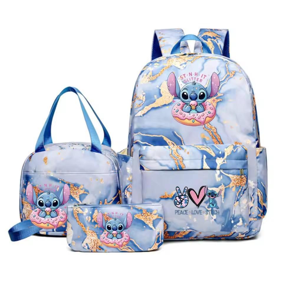 Three-Piece Schoolbag, Primary And Secondary School Backpack, Youth Travel Backpack, Cartoon Backpack.