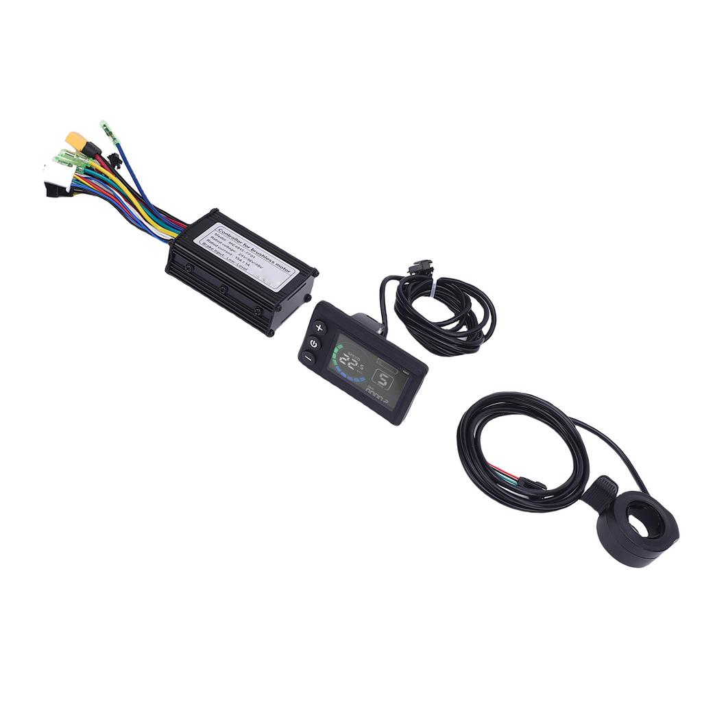 LCD Instrument and Controller Kit 36V 48V 15A 3 Mode Controller with LCD Display 130X Throttle Grip 