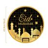 Elegant Disposable Dinnerware Set for 8 Guests Plates Cups and Napkins for Muslims Eid Festival Festive Celebration