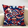 Fiestas Patrias Cushion Cover Durable Hypoallergenic Organic Linen Pillow Cover Short Size Washable Skin-Friendly