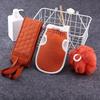 Three-Piece Exfoliating Bath Set with Long Scrubber Strip