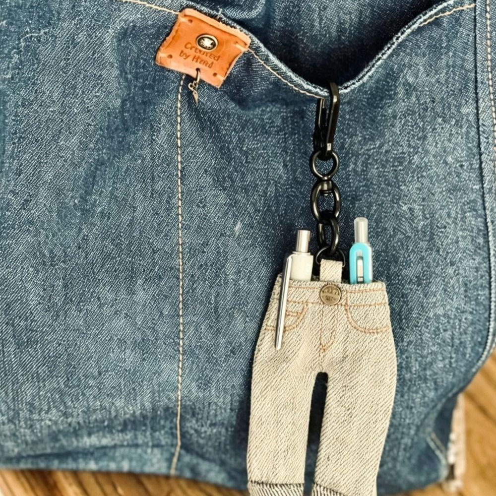 Denim Denim Pen Holder Jean Pants Planner Clip Retro Pencil Holder Charm Journaling Supplies