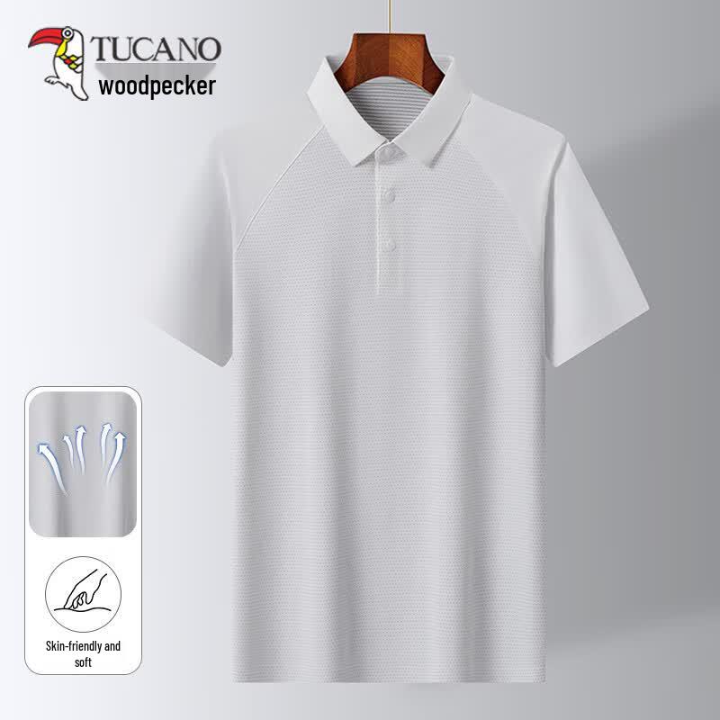 TUCANO Men's Ice Silk Business Casual Polo T-Shirt