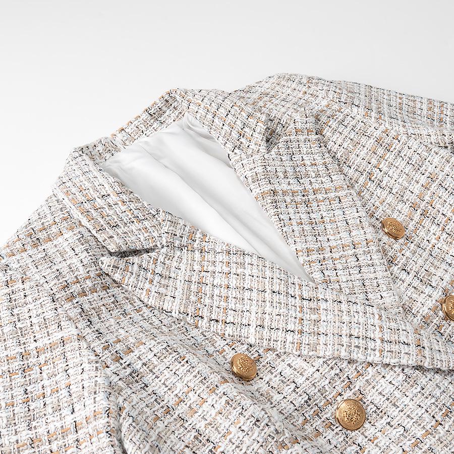 2025 Spring Women's Chic European & American Style Plaid Top and Skirt-Pants Set