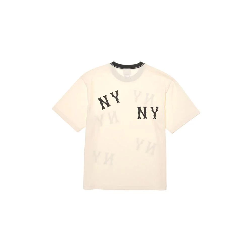 New MLB New York Yankees T Shirt Unisex Cream 3ATSG0144-50CRS