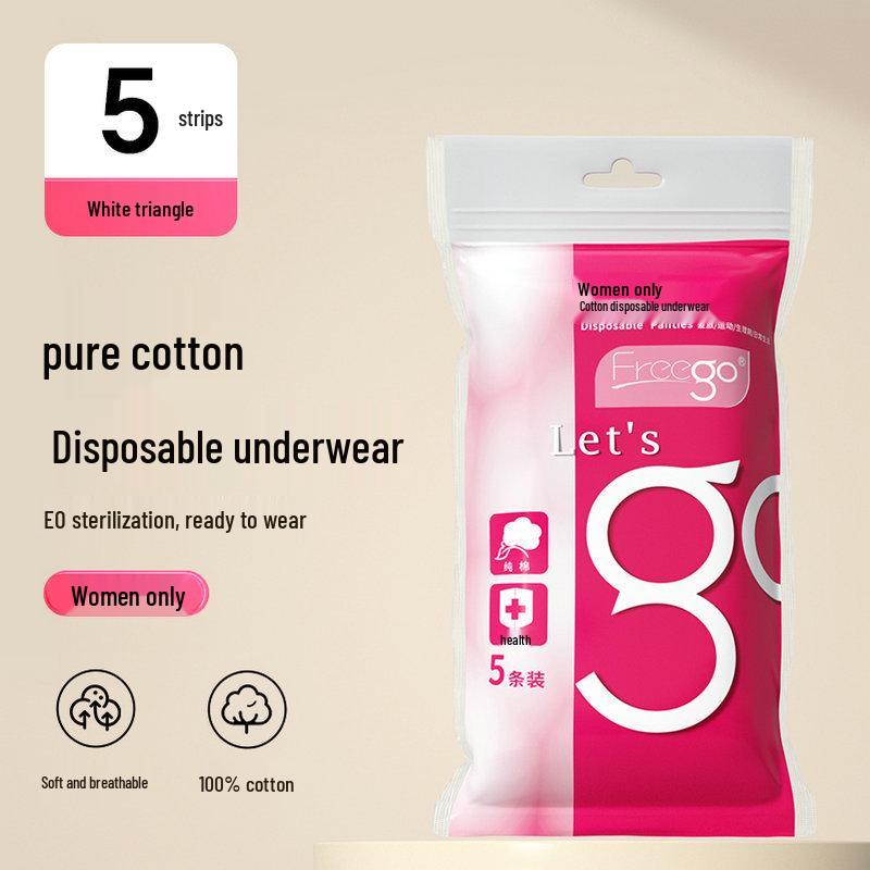 Freego Women's Disposable Pure Cotton Underwear - Two-Pack, In Stock