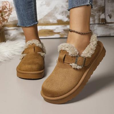 Fashion Winter Winter Women's Cotton Shoes Thick Plush Boots for Woman 2025 Faux Suede Hook Loop Women Snow Boots Botas Para Mujer
