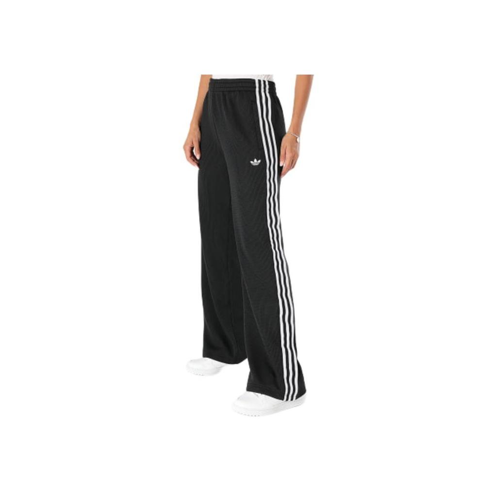Adidas Originals Adicolor Firebird Loose Straight Leg Knit Sports Pants Women Bottoms Black White JV7525