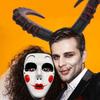 Cosplay Headband Halloween Demon Horns Headband Headpiece Devil Ox Horn Hairband   Photo Props