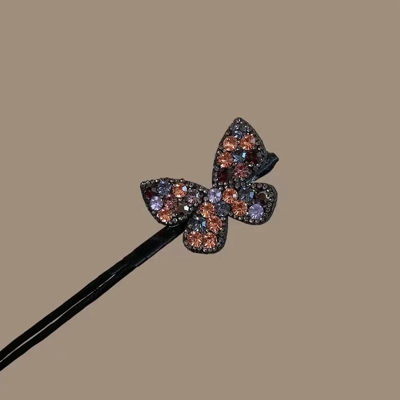 Rhinestone Star Hair Pin Flower Bud Head Bun Maker Bow Pearl Magic Bun Maker Lazy Hair Dish Artifact Women Hair Styling Braiders
