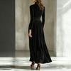 Ladies' Fashionable Long Sleeved Waist Slimming Dress With A Large Swing