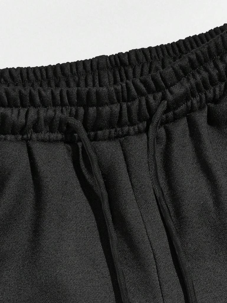 Purple Flower Letter Print Casual Versatile Women Pant Fashion Trendy Hip Hop Trousers With Drawstring Pockets Sweatpants Female