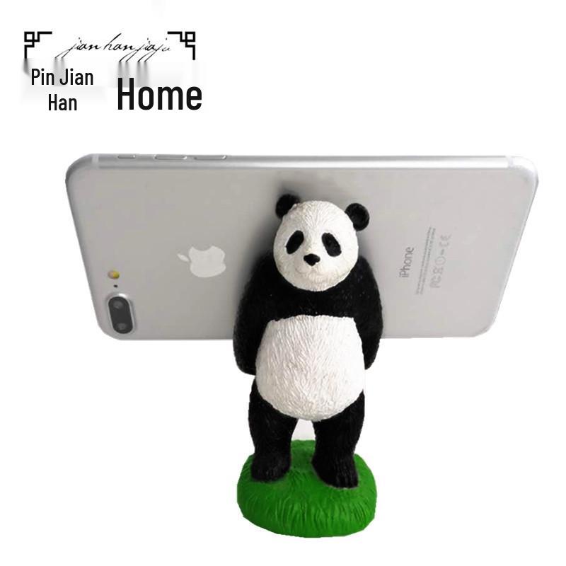 Creative Giant Panda Phone Holder - Cartoon Animal Stand and Cute Desktop Ornament Panda Phone & Tablet Holder