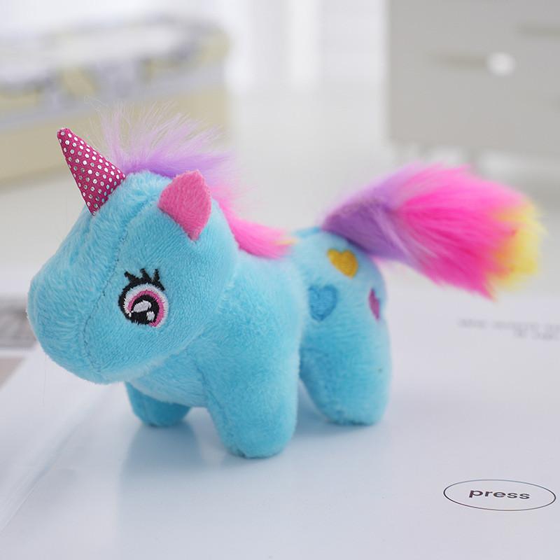 Theme Unicorn Cartoon Plush Toy Backpack Pendant Cute Keyring Decoration Gift