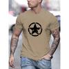 Maglietta estiva da uomo 100% cotone comoda casual ampia oversize con grafica stampata logo stella sportiva girocollo maniche corte