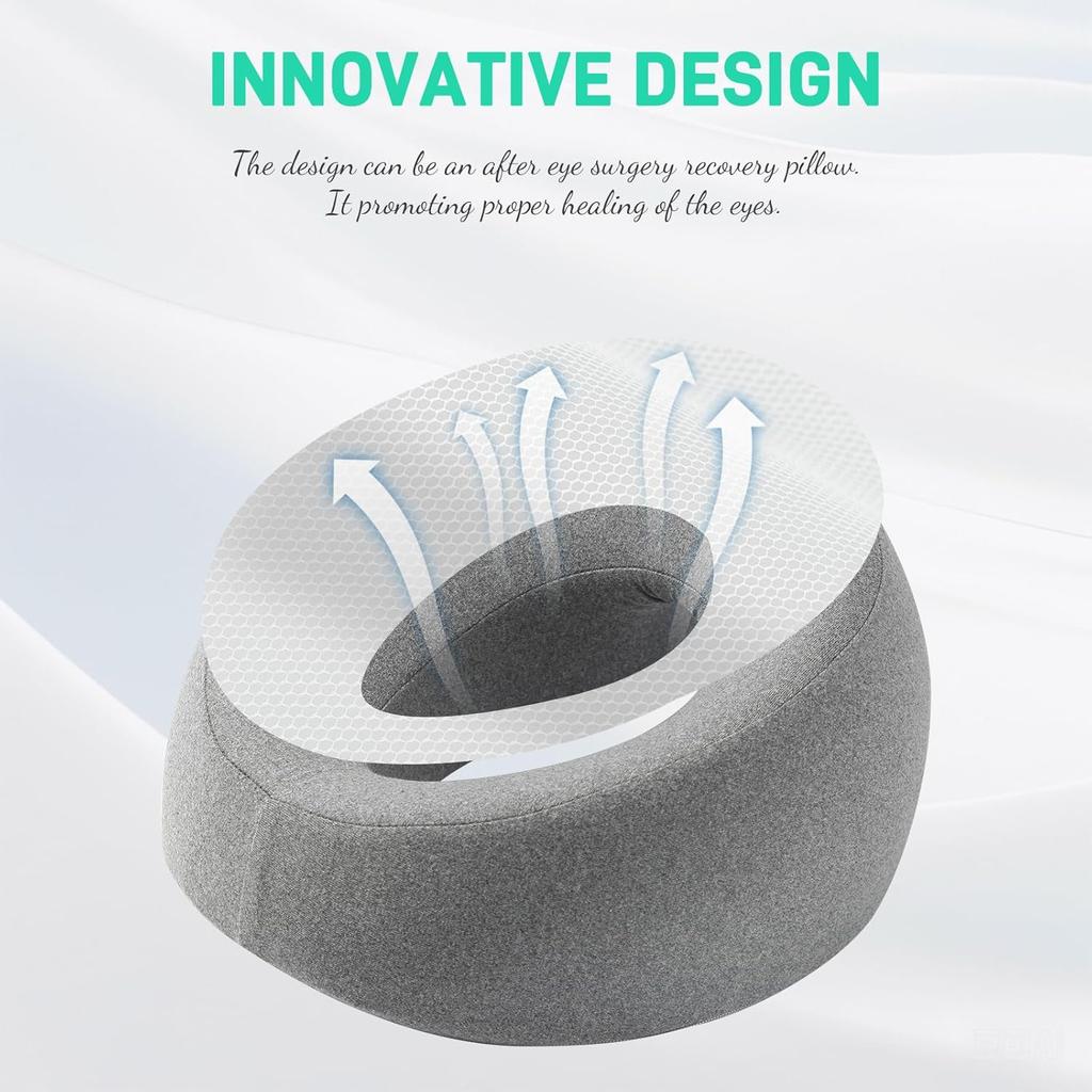Face Down Pillow Massage Headrest for Bed, Face Pillow for Stomach Sleeping, Face Cradle, Massage/BBL Pillow After Surgery Post Eye Surgery Recovery