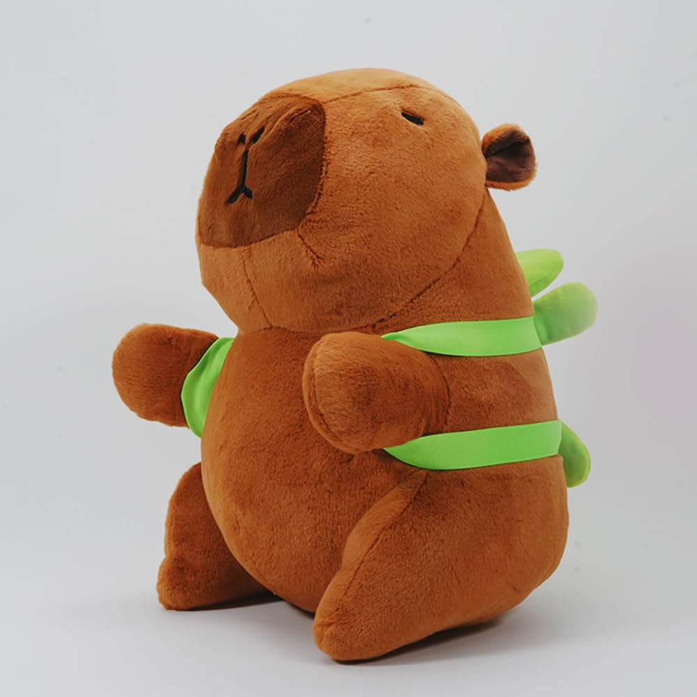 Clearstone Capybara Plush Toy, Chavimaru Turtle, 32cm, Brown