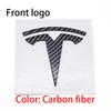 QSGMX1 3D For Tesla Logo ABS TESLA  Model 3 Mode Y Car Front Hood Logo Cover Emblem Sticker Styling Auto Body Rear Trunk Badge