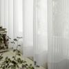 Transparent Gauze Curtains Striped Sheer Curtain