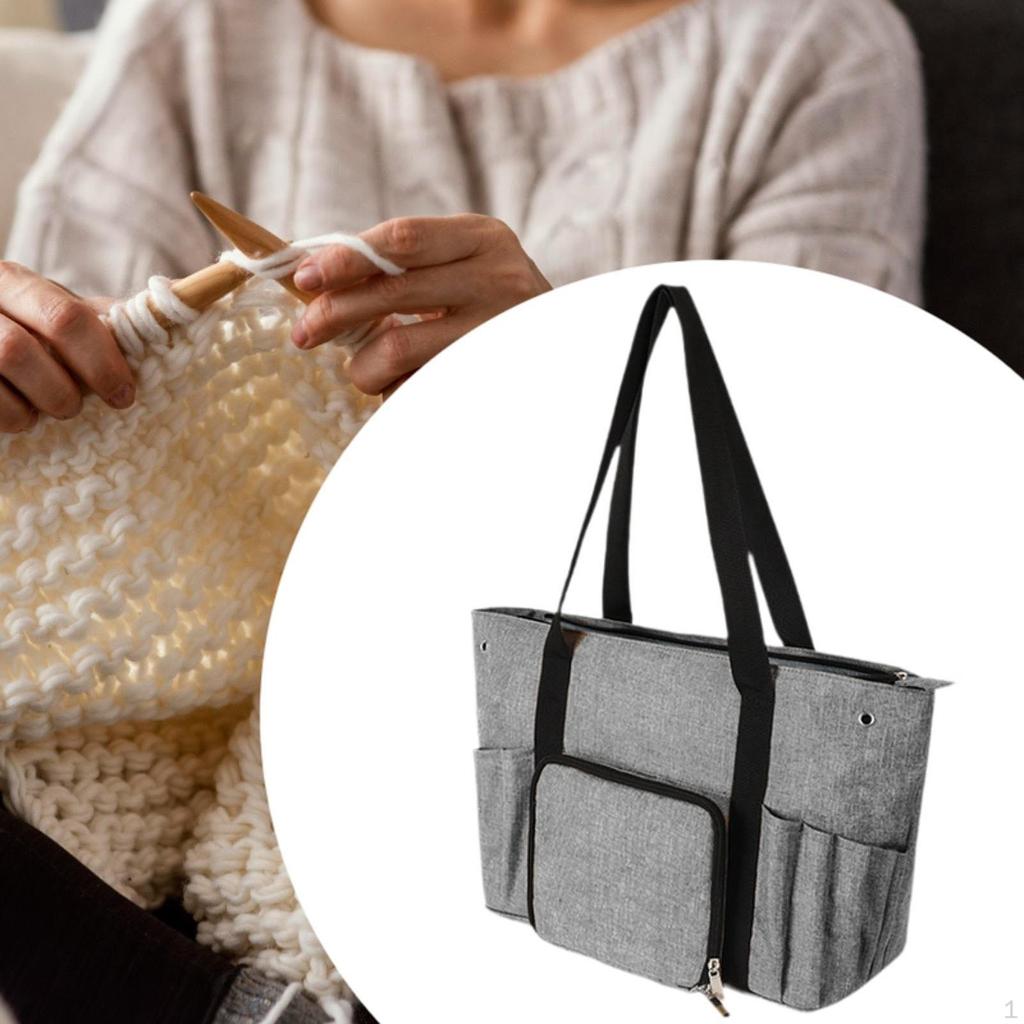 Häkeln Tasche Tote Garn Veranstalter Stricken Nadel liefert Leere 600D Oxford