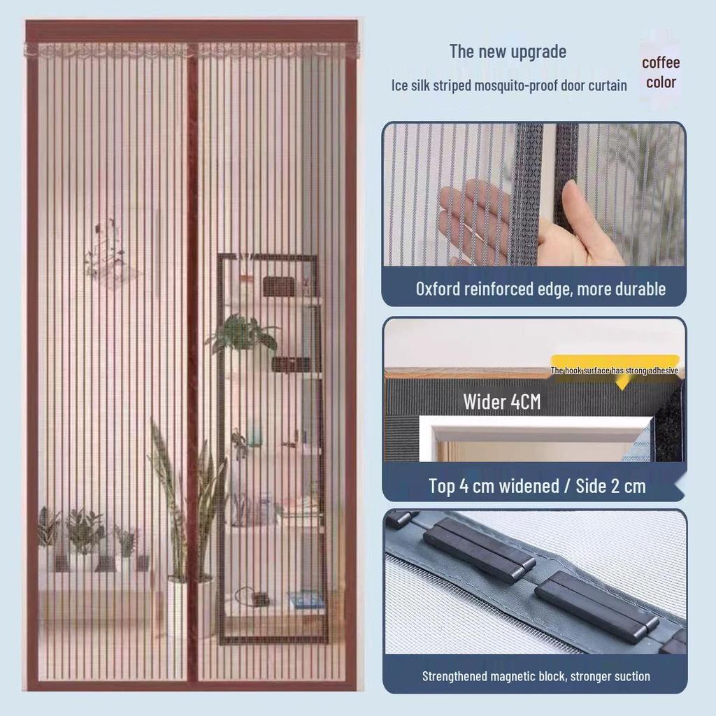 Magnetic Anti-Mosquito Velcro Door Curtain for Living Room Partition