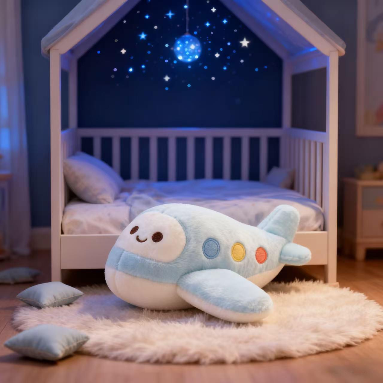 Cute Plush Airplane Doll - Soft Hug Pillow Gift for Kids 38cm, 300g