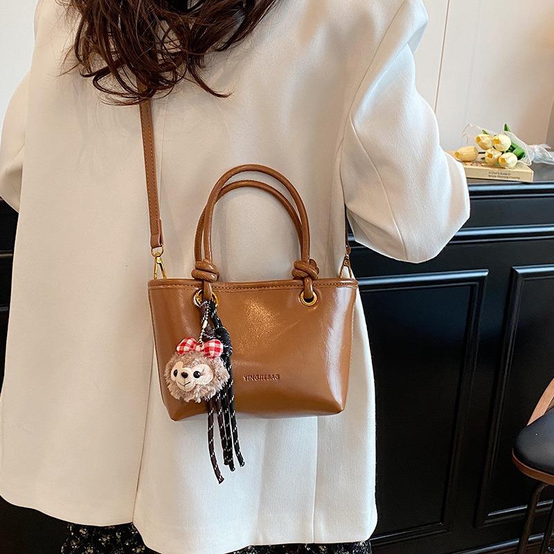 Sensation Maillard portable bucket bag women's new retro shoulder bag fashion commuter messenger bag