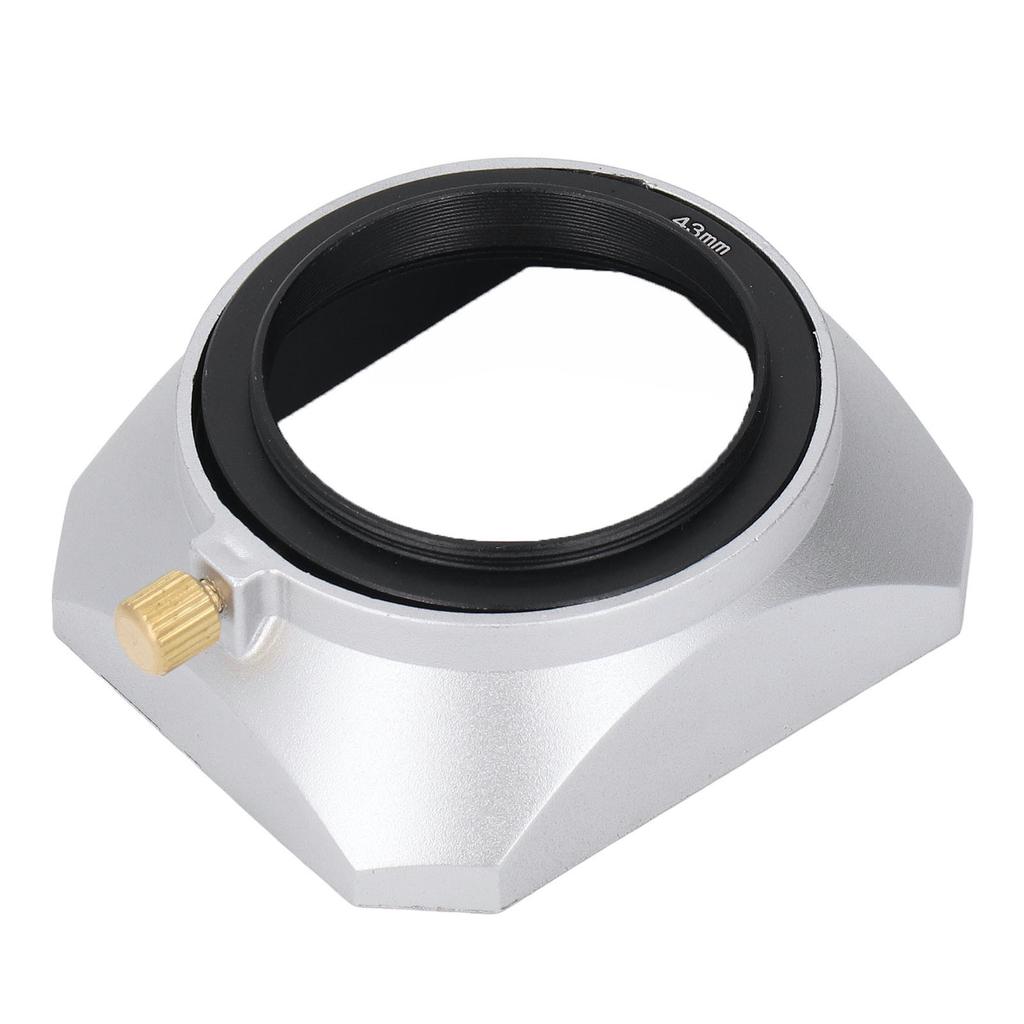 43mm Square Metal Lens Hood Aluminum Alloy ABS Digital Camera Square Lens Hood Shade for 25mm Or Above Focal Length