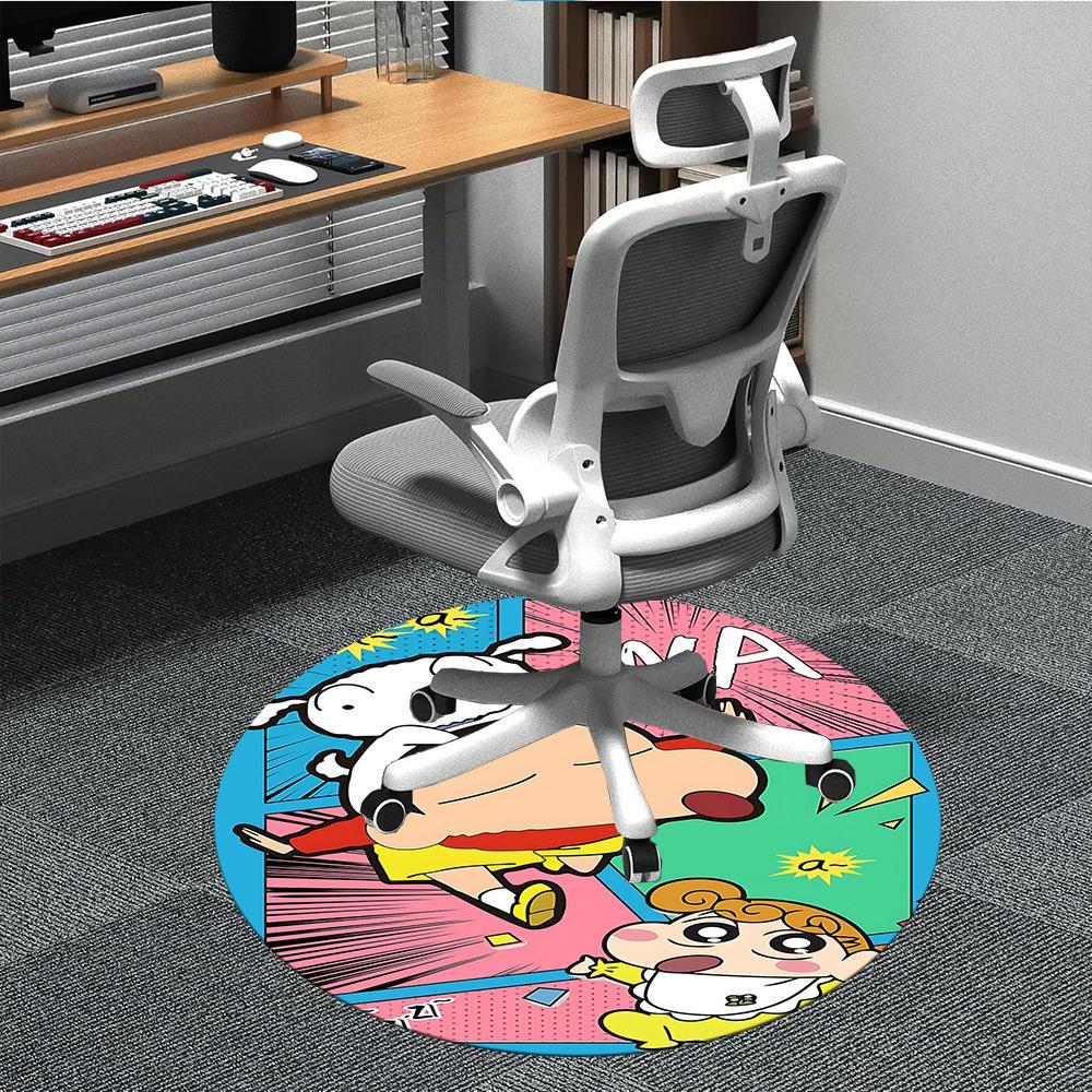

1pc Crayon Shin-chan Office Round Area Rug, Under Office Chairs Bedroom Living Room Home Decor, Room Deco, Available in Various Sizes131 80cm by 80cm