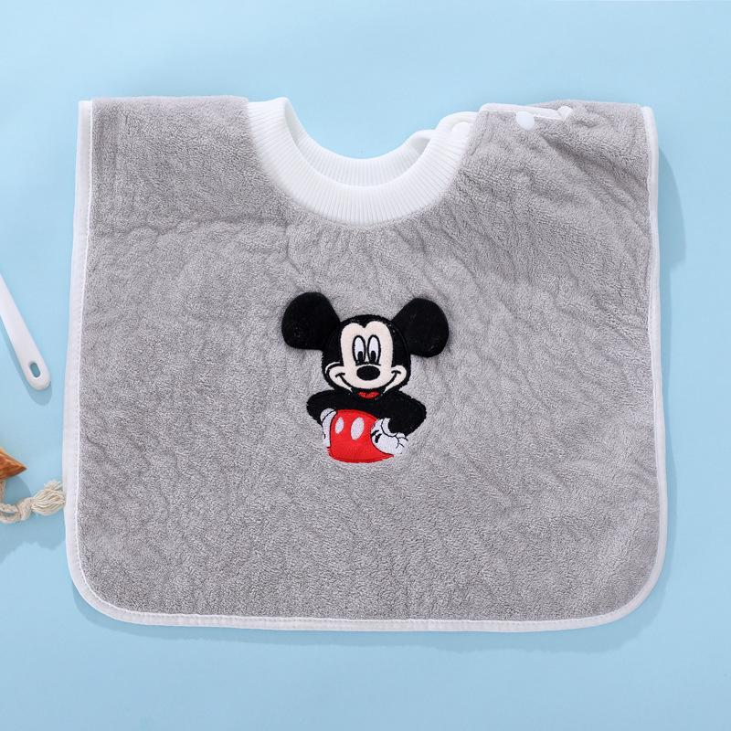Cartoon Baby Bib & Washcloth Set: Waterproof, Stain-proof, for Face Wash, Rinsing, & Toothbrushing