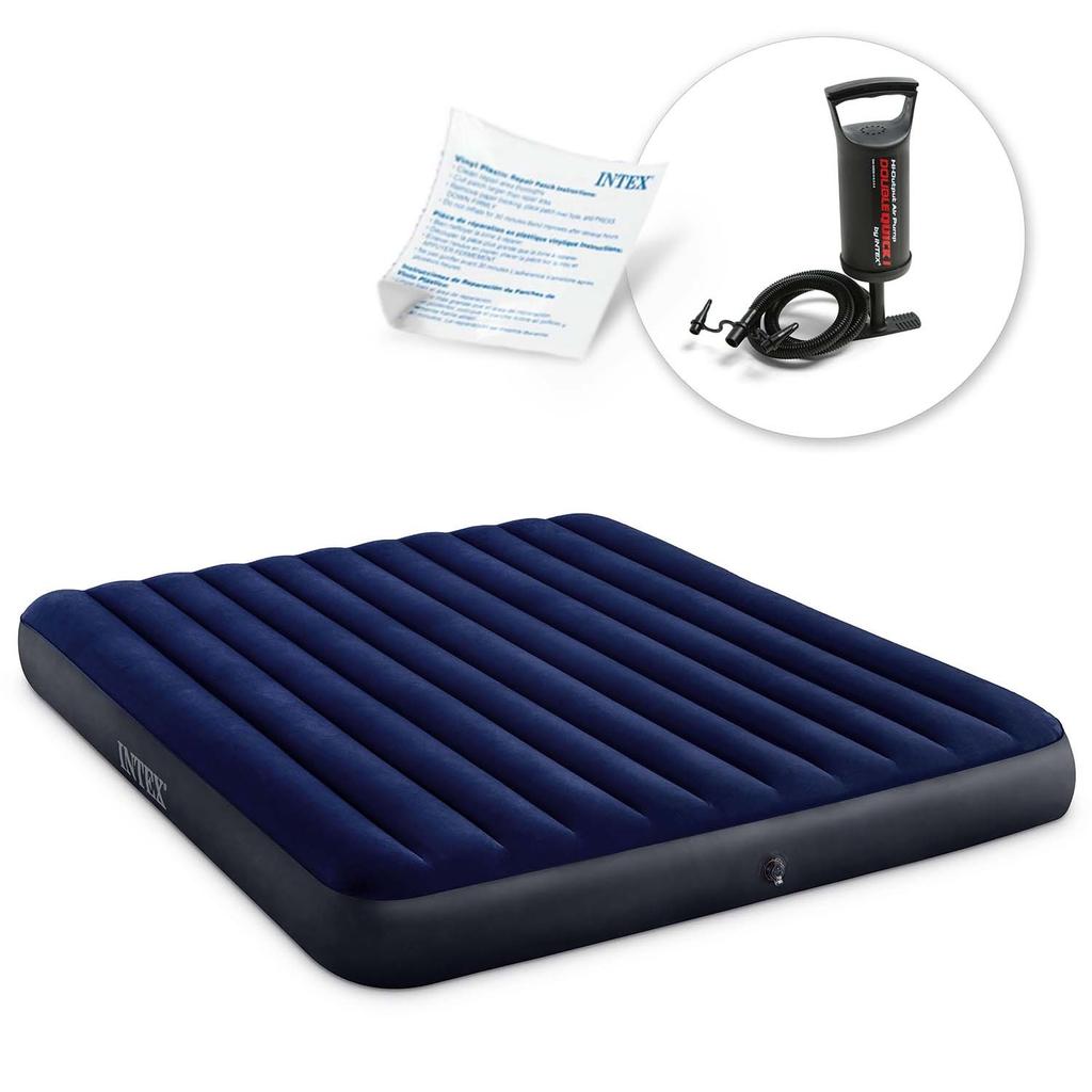 Inflatable Mattress 203X183X25 Cm With Piston Pump Intex 64755