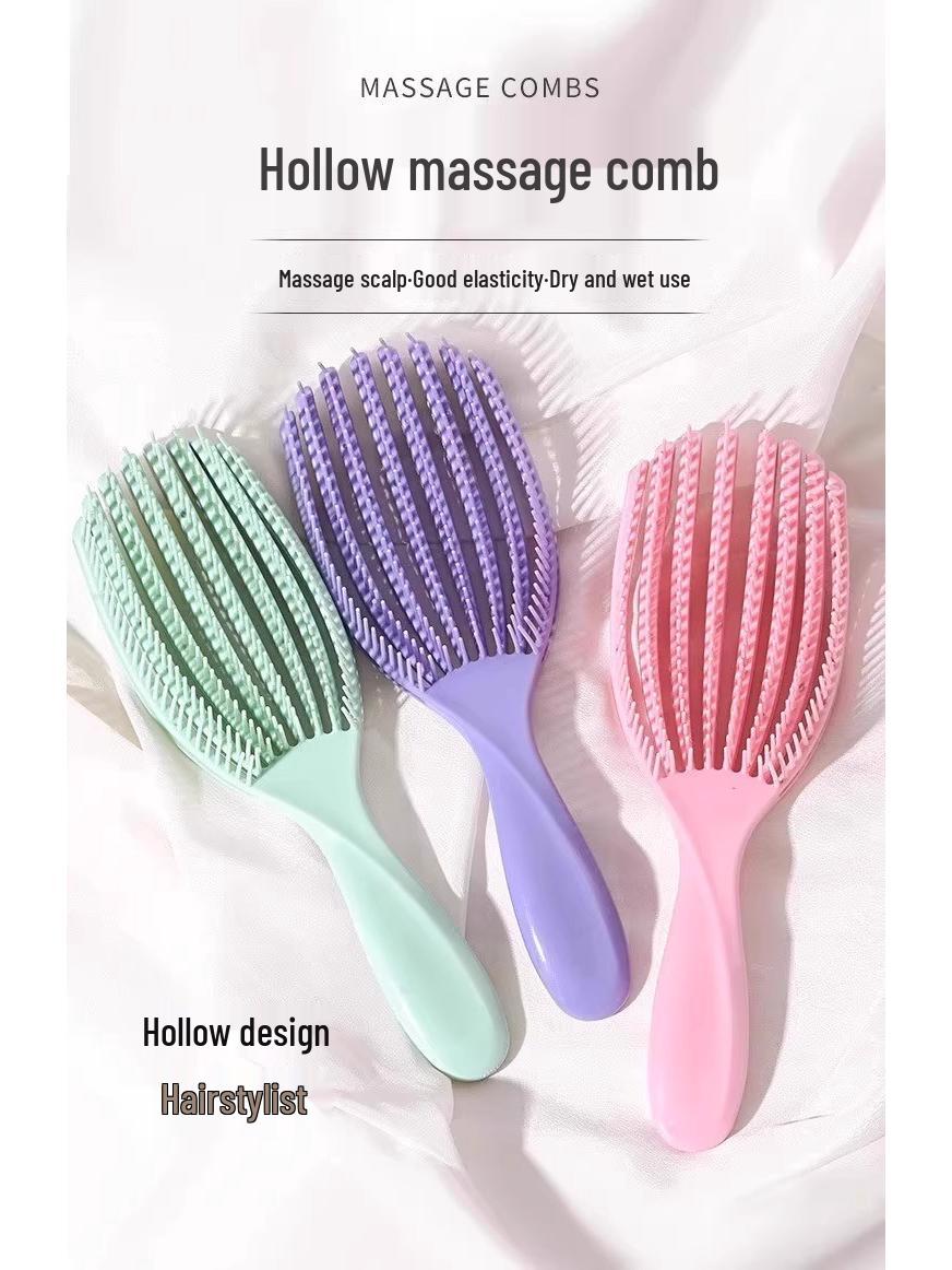 

Предложение для новичков: Пушистая ребристая расческа для волос - Гладкий, не запутывающий массаж с дизайном бананового листа