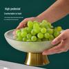 Elegant High-Foot Glass Fruit Plate