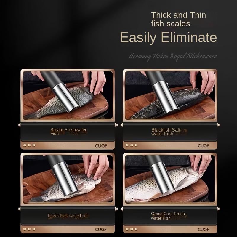 1Pc Portable Electric Scraper, Fish Scale Remover, Efficient and Safe Scraper, Fish Scale Cleaner, Rechargeable Fish Scale Knife, Kitchen Supplies
