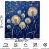 1 Piece Dandelion Starry Sky Print Shower Curtain, Waterproof Polyester Fabric with Hooks, Machine Washable, Stain Resistant